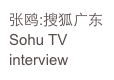 张鸥:搜狐广东
Sohu TV
interview